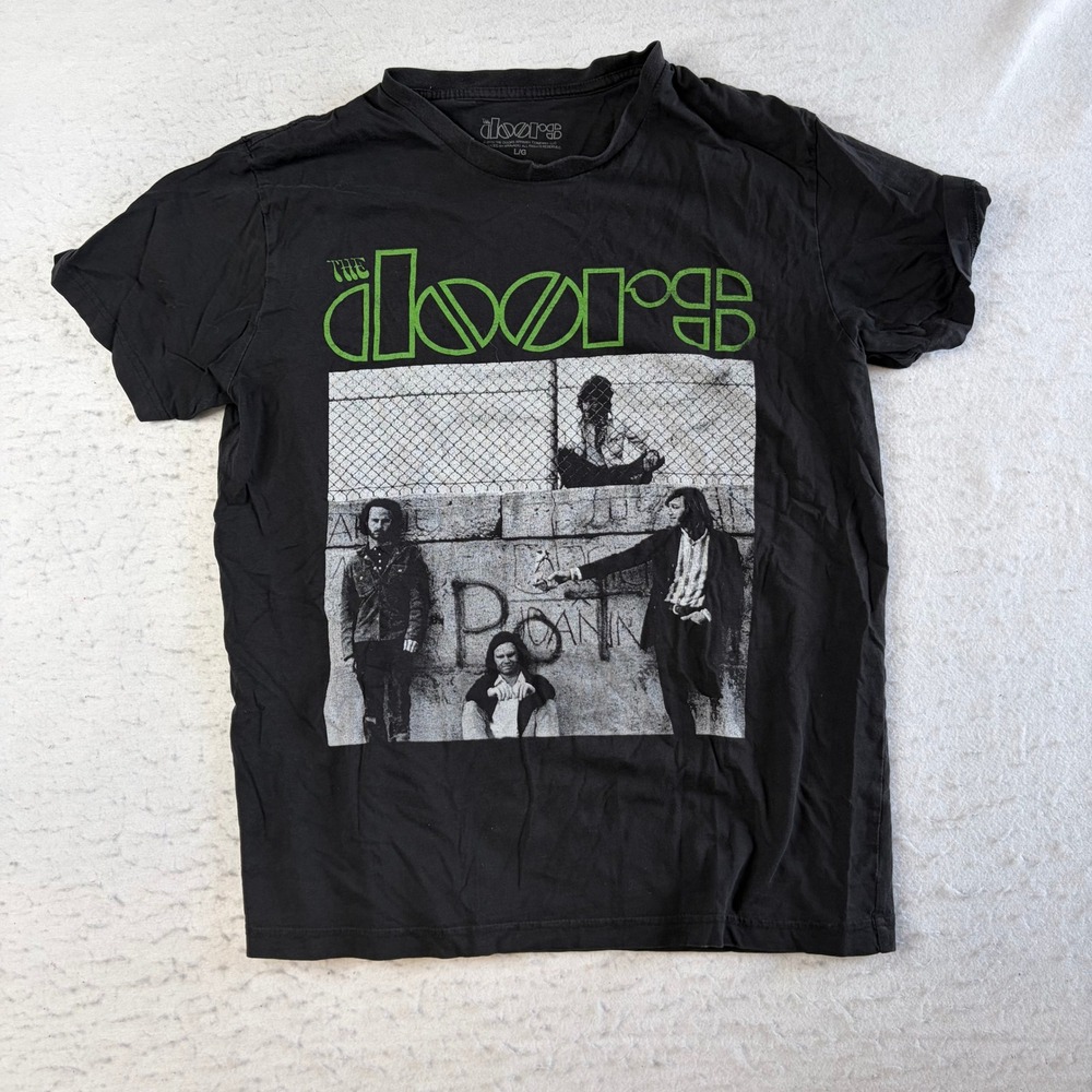 Bravado The Doors Graphic T-Shirt Mens Large Black Band Tee Short Sleeve 2015